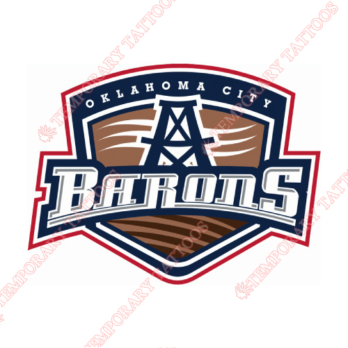 Oklahoma City Barons Customize Temporary Tattoos Stickers NO.9089